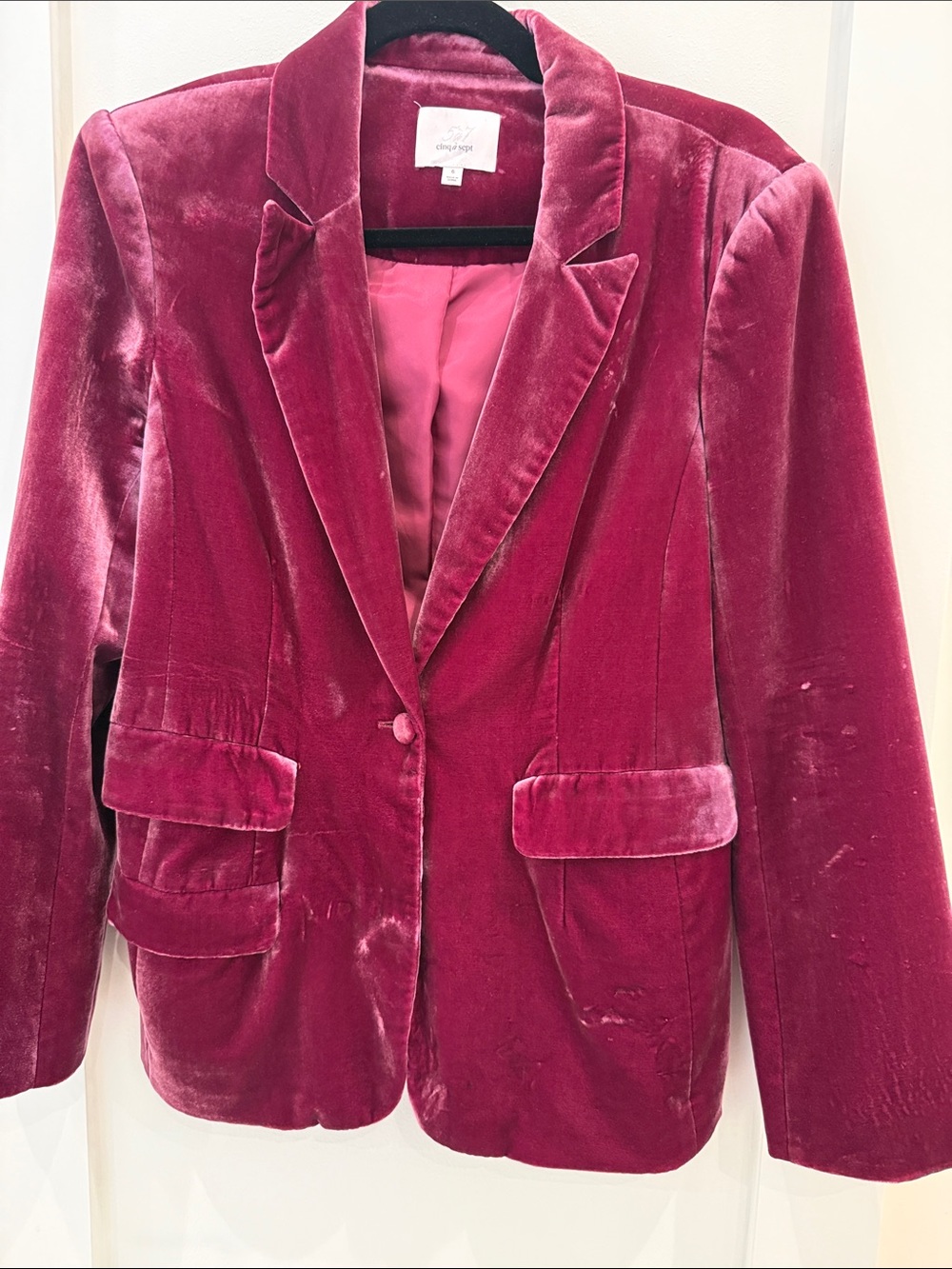 CINQ A SEPT Velvet Renault Jacket in Gooseberry